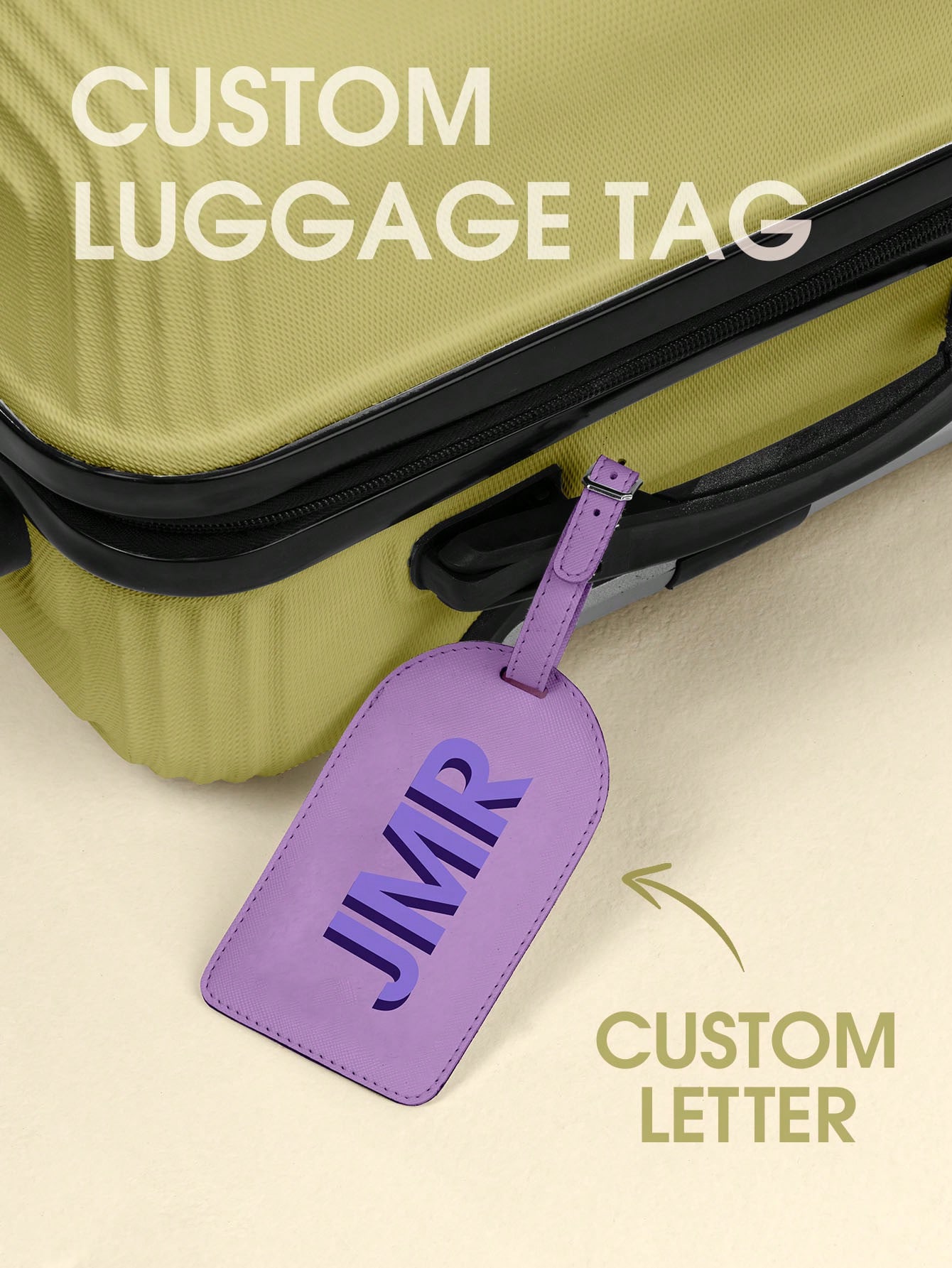 Women Bags For Gift - Personalized Initial Luggage Tag Custom Letter