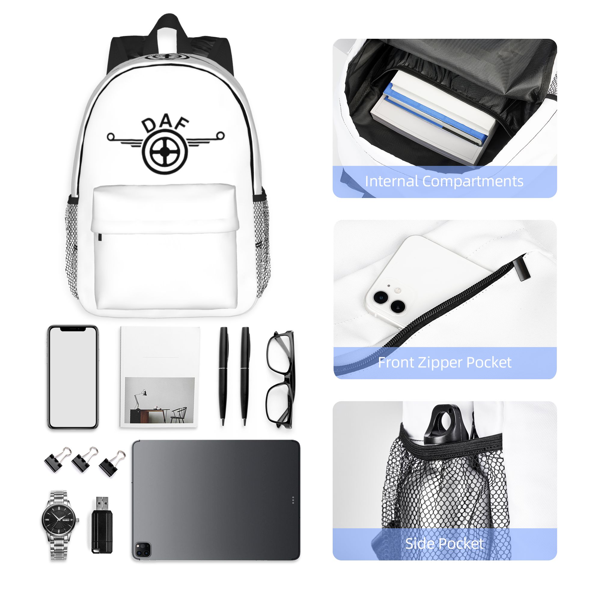 Women Bags Vector - Daf Truck logo Vector design Backpack