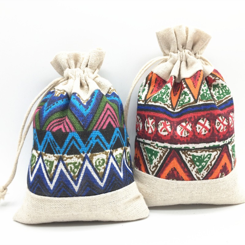 Women Bags Pack - Ethnic Style Drawstring Bag Jewelry Keys