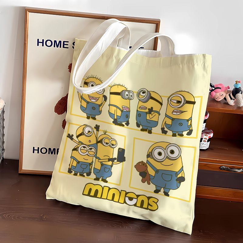 Shopper Tote Canvas - Minions movie animation cartoon cute canvas