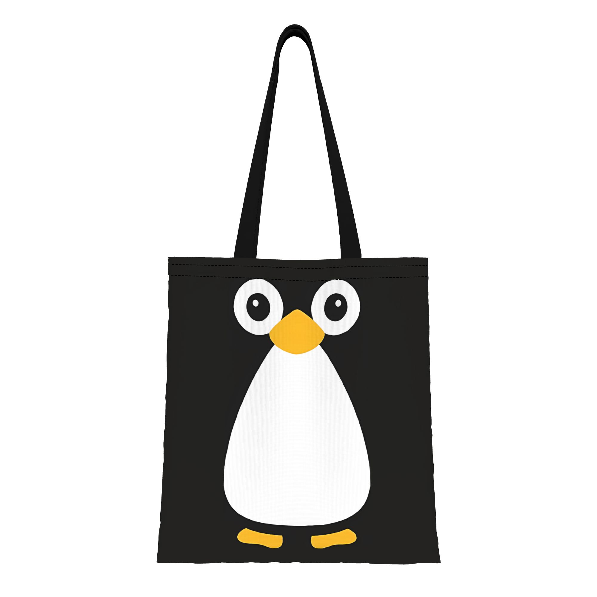 Women Bags Vector - Kawaii Vector Penguin Animal Face Canvas