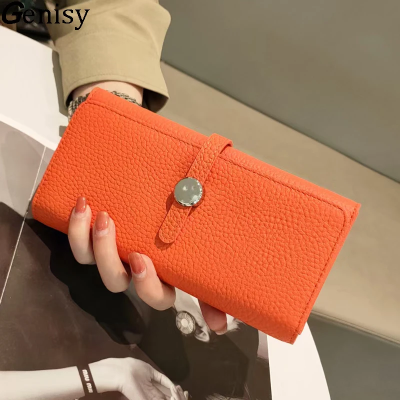 Women Bags Lv - Genuine Leather Wallet Women Long Clutch