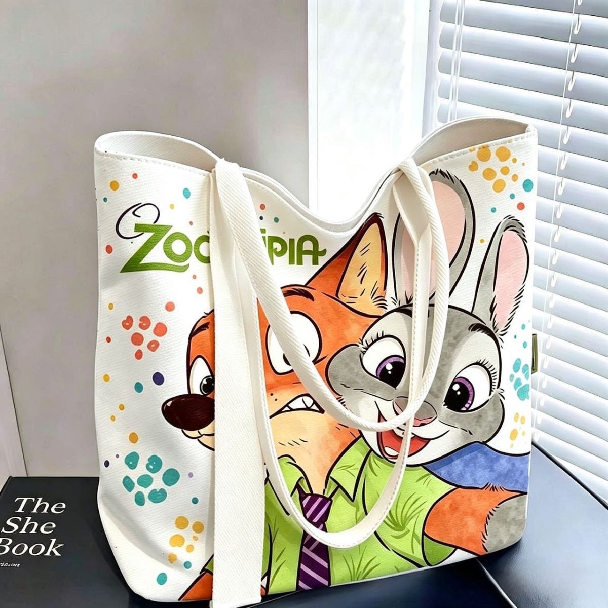 Shopper Tote Canvas - Zootopia Cartoon Canvas Tote Bag Large