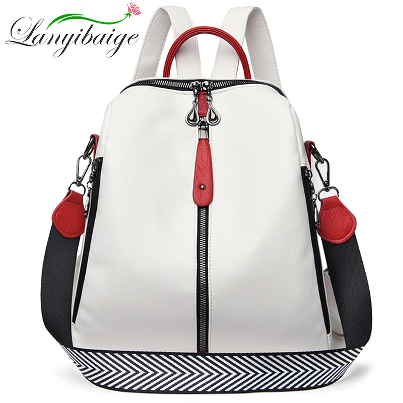 Women Bags With Laptop Compartment - Fashion Backpack Women Soft Leather Backpack