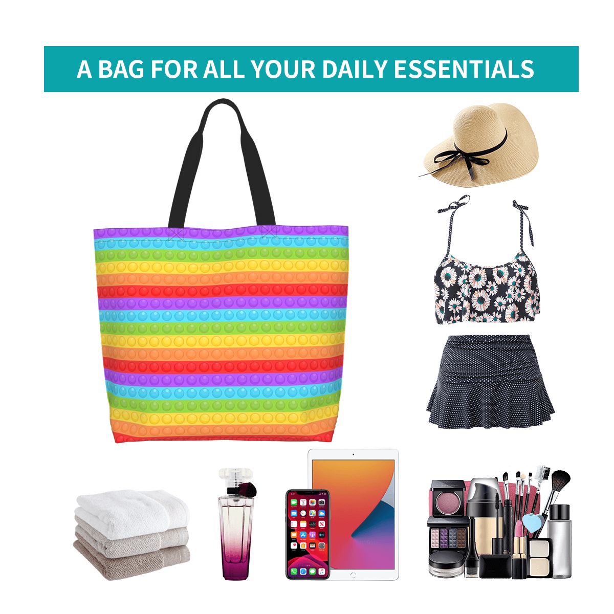 Women Bags Vector - Premium Vector Pop It Seamless Pattern