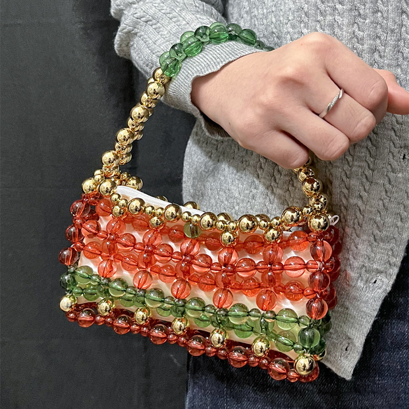 Women Bags High End Brands - Fashionable Retro Handwoven Multicolor Beaded Women's