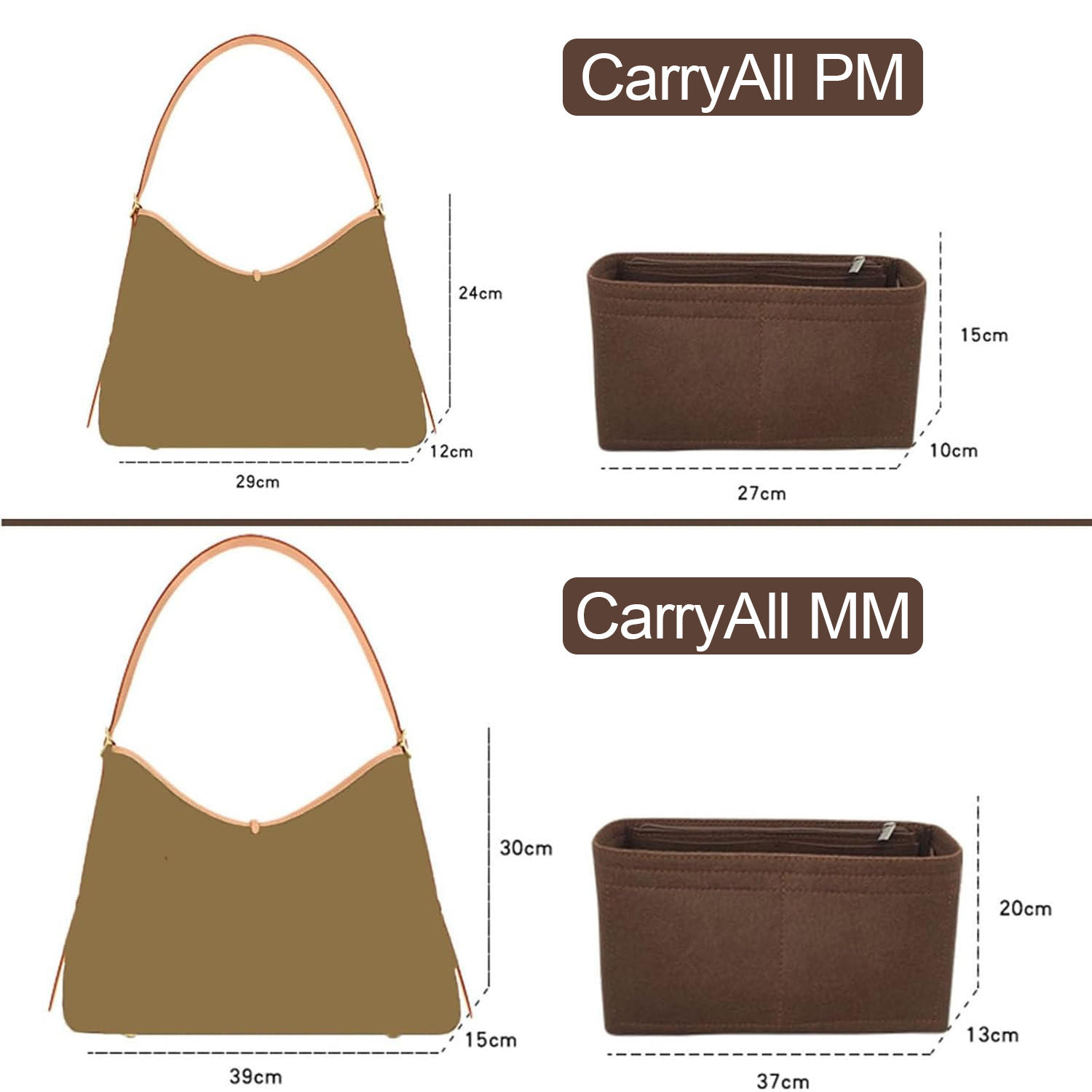 Purse Insert for Carryall Orga - Women Bags Lv ulasan dan harga