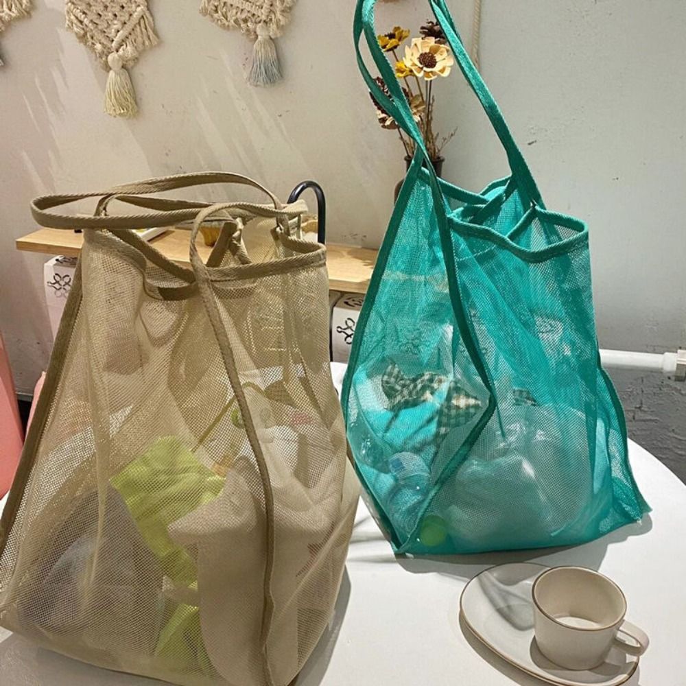 Mesh Beach Bag Lightweight, Br - Women Bags Casual ulasan dan harga