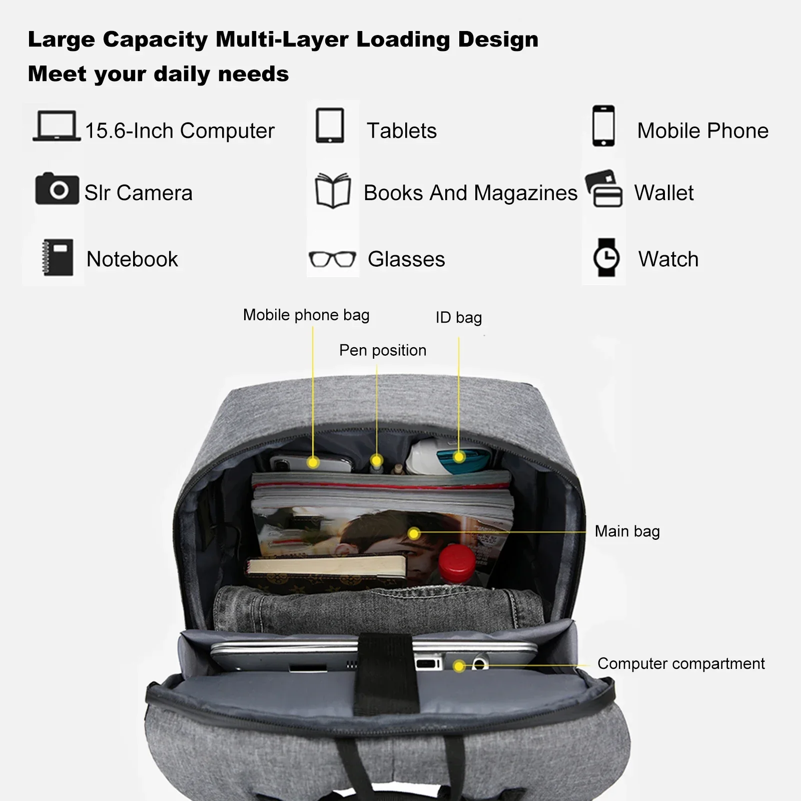 Laptop Backpack for 17 Inch La - Women Bags With Laptop Compartment ulasan dan harga