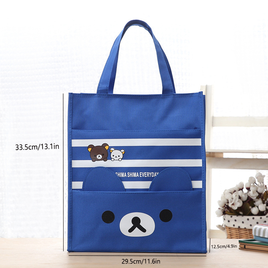 Portable waterproof lunch bag  - Shopper Tote Canvas ulasan dan harga