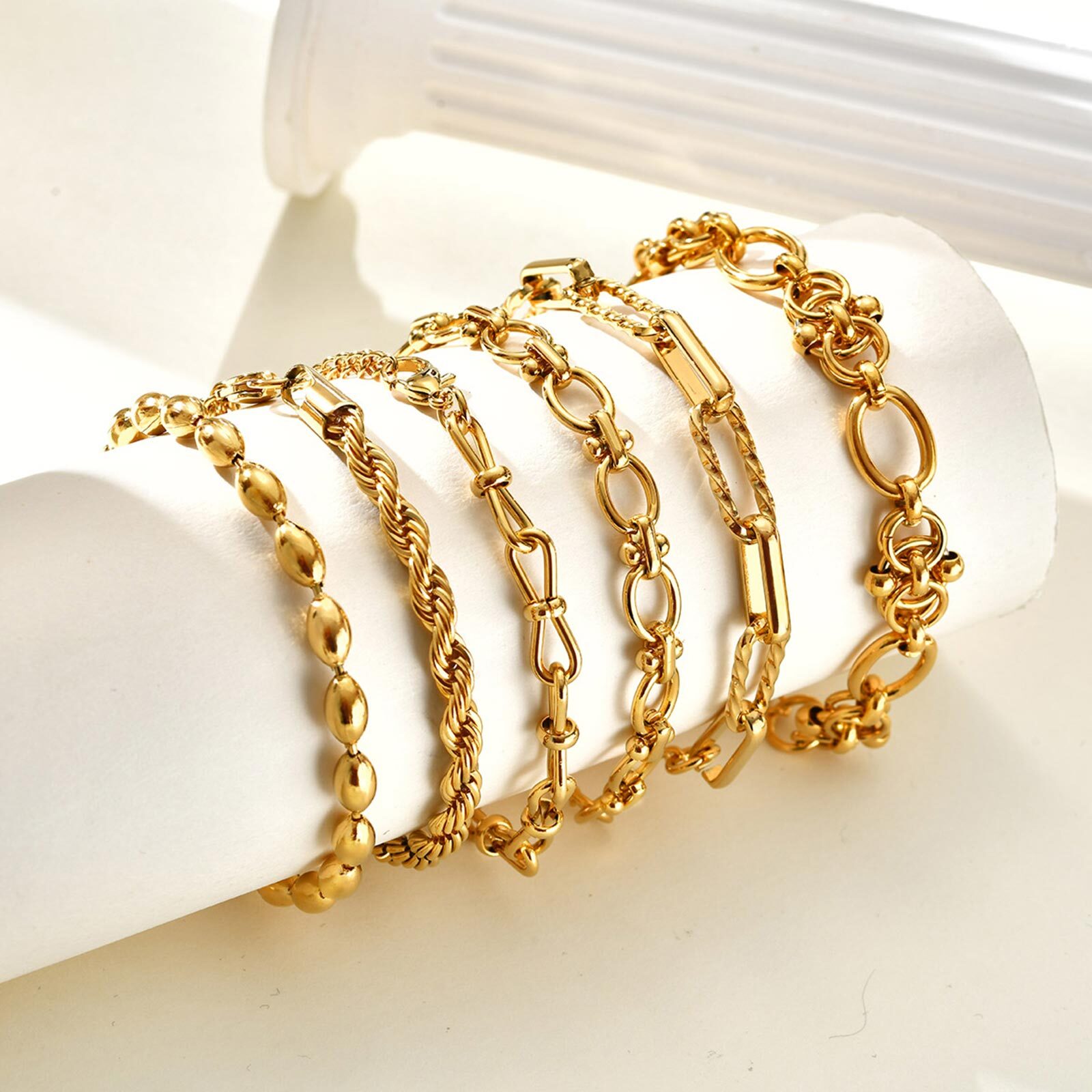 Gold Plated Chunky Chain Brace - Women Bags Price ulasan dan harga