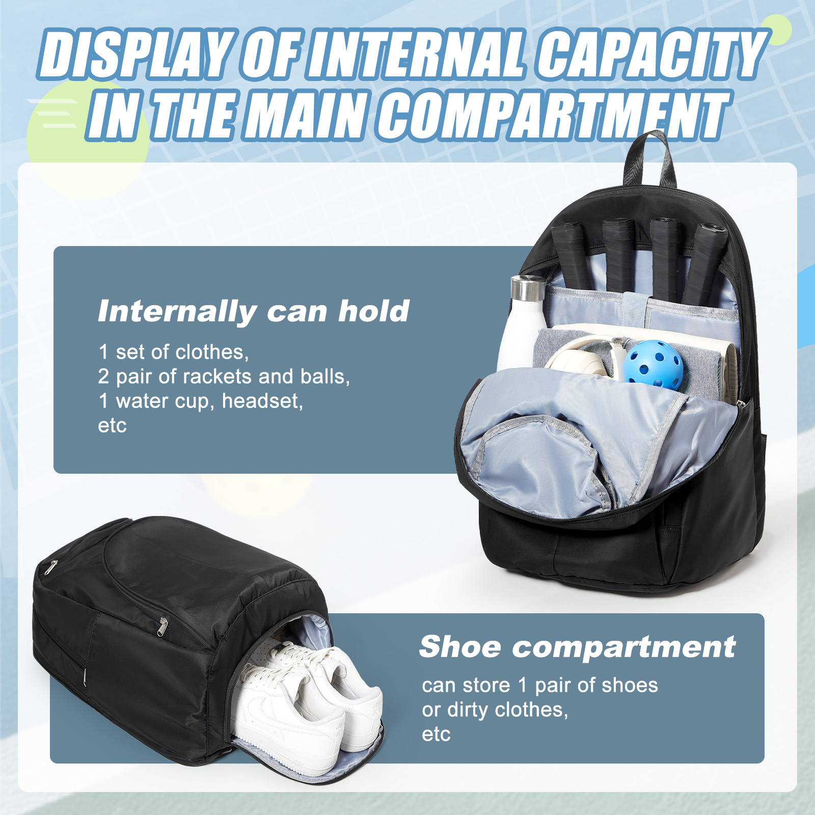 Tennis Bag Tennis Backpack 2 R - Women Bags Casual ulasan dan harga