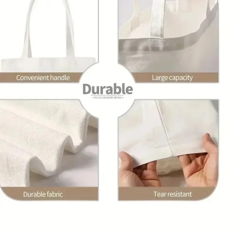 Women Canvas Shopping Bag Casu - Shopper Tote Canvas ulasan dan harga
