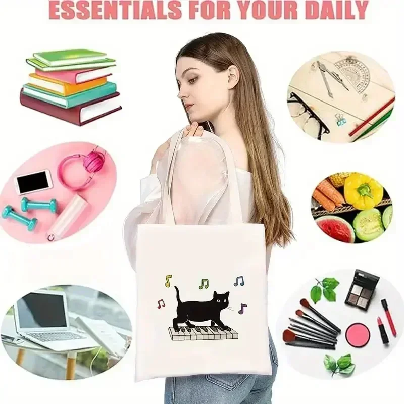 Women Canvas Shopping Bag Casu - Shopper Tote Canvas ulasan dan harga