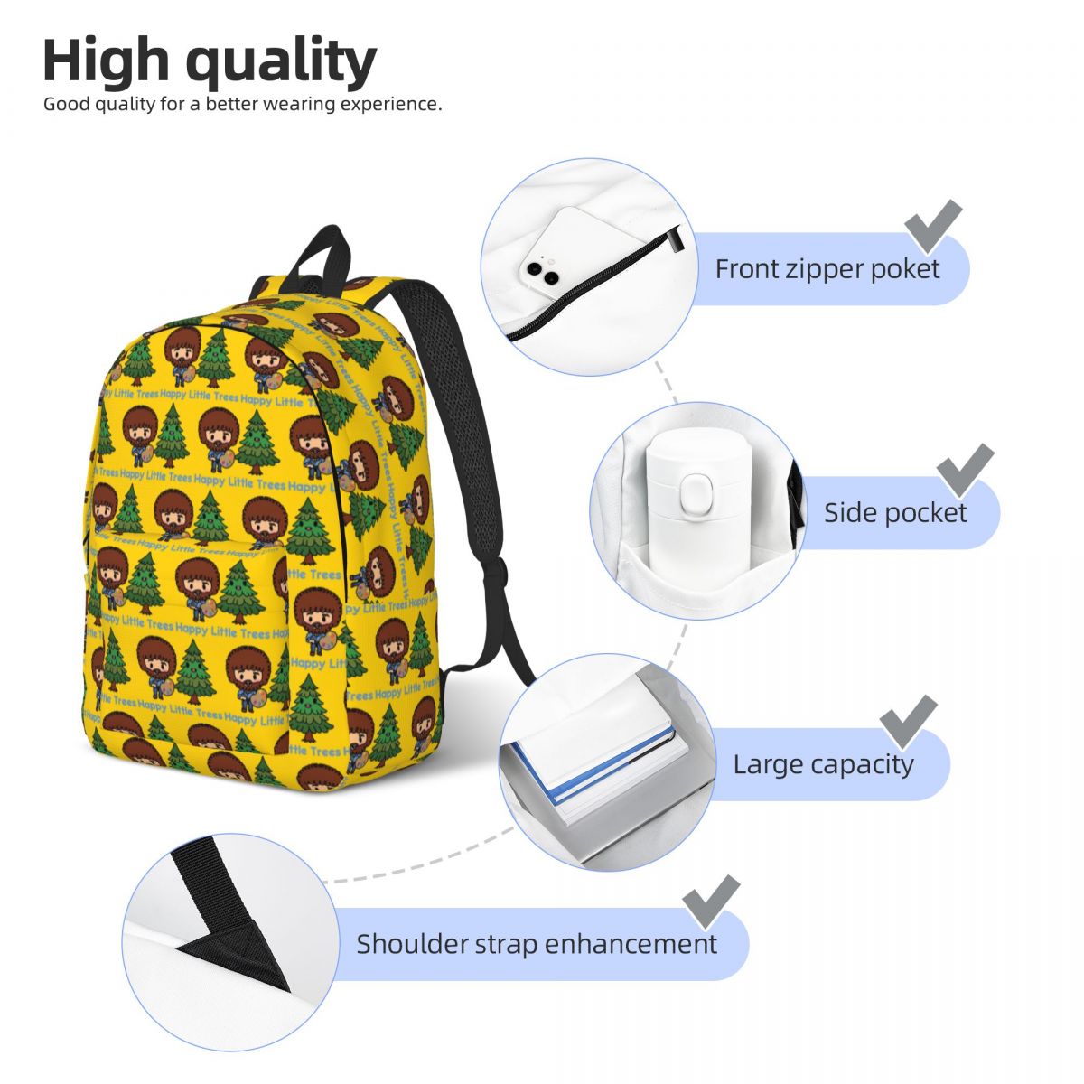 HAPPY LITTLE TREES (BOB ROSS)  - Women Bags Ross ulasan dan harga