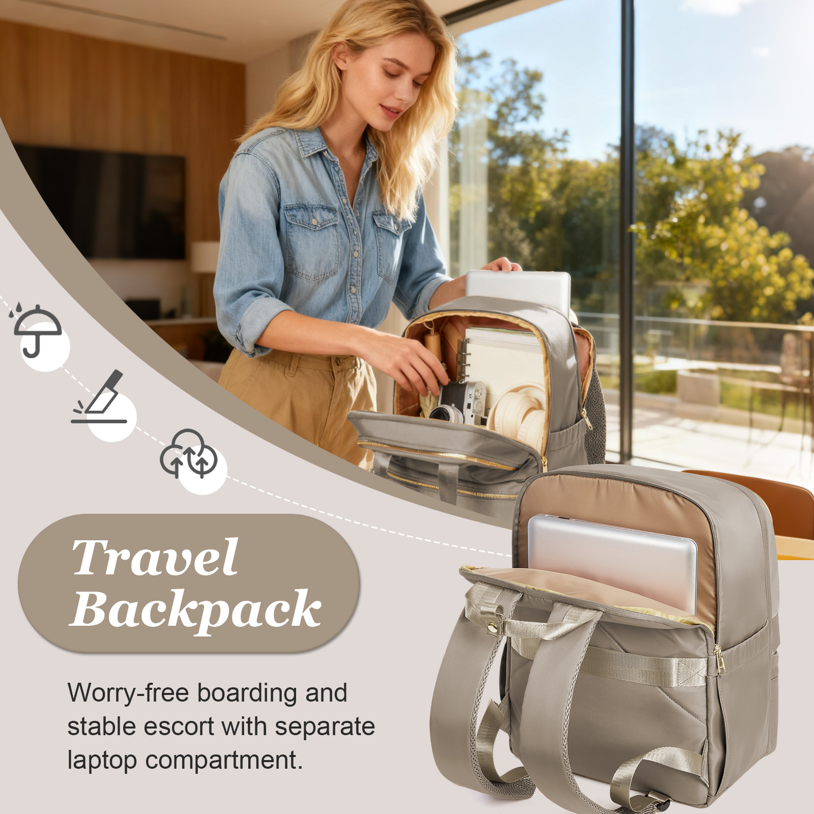 Ryanair 40x30x20 Travel Backpa - Women Bags Casual ulasan dan harga