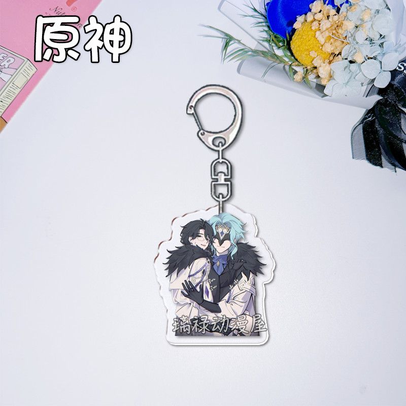 2pcs Genshin Impact  Keychains - Women Bags For Gift ulasan dan harga