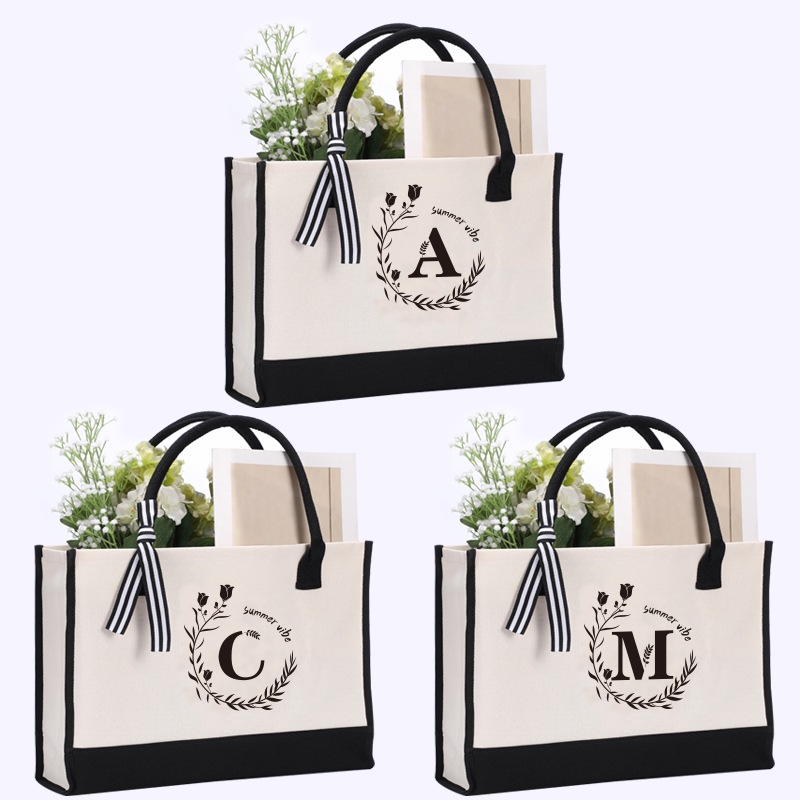 Leather letter print tote bag, - Shopper Tote Canvas ulasan dan harga