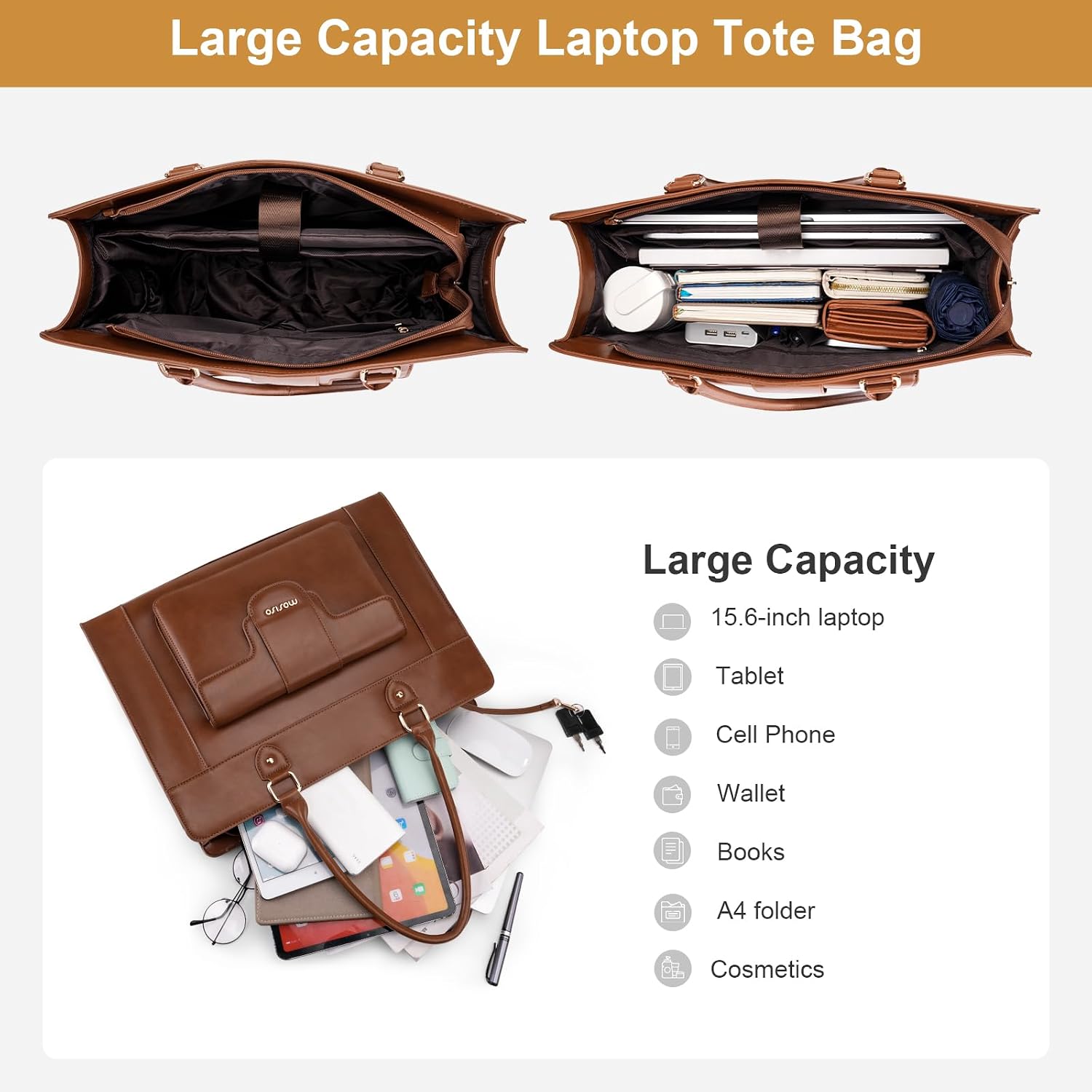 MOSISO Laptop Tote Bag for Wom - Women Bags With Laptop Compartment ulasan dan harga