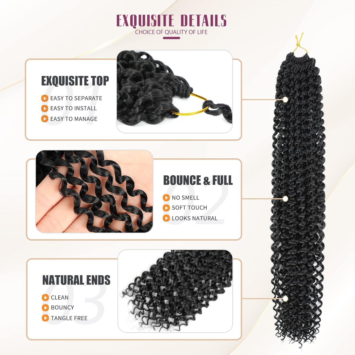 Passion Twist Crochet Hair 22I - Women Bags Pack ulasan dan harga