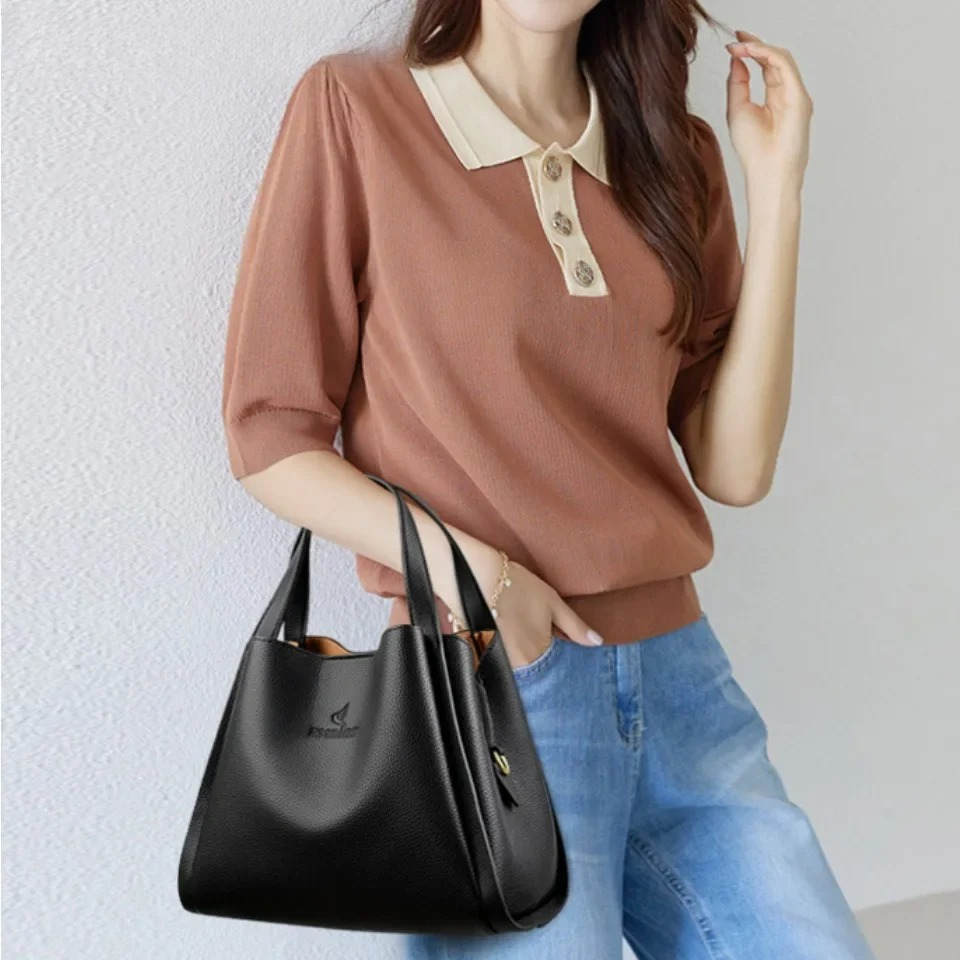 Soft Leather Large Capacity To - Women Bags High End Brands ulasan dan harga