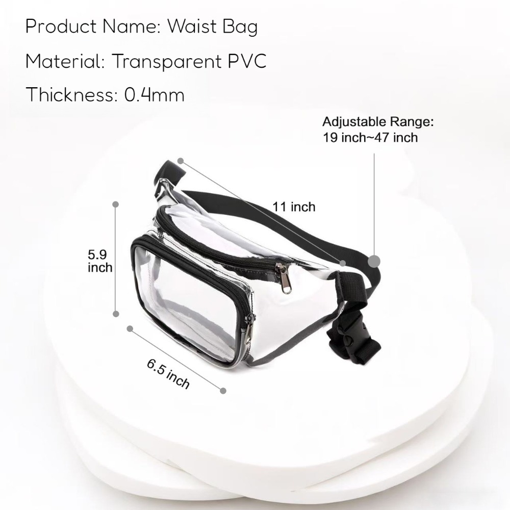 Clear Fanny Pack Transparent P - Women Bags Pack ulasan dan harga