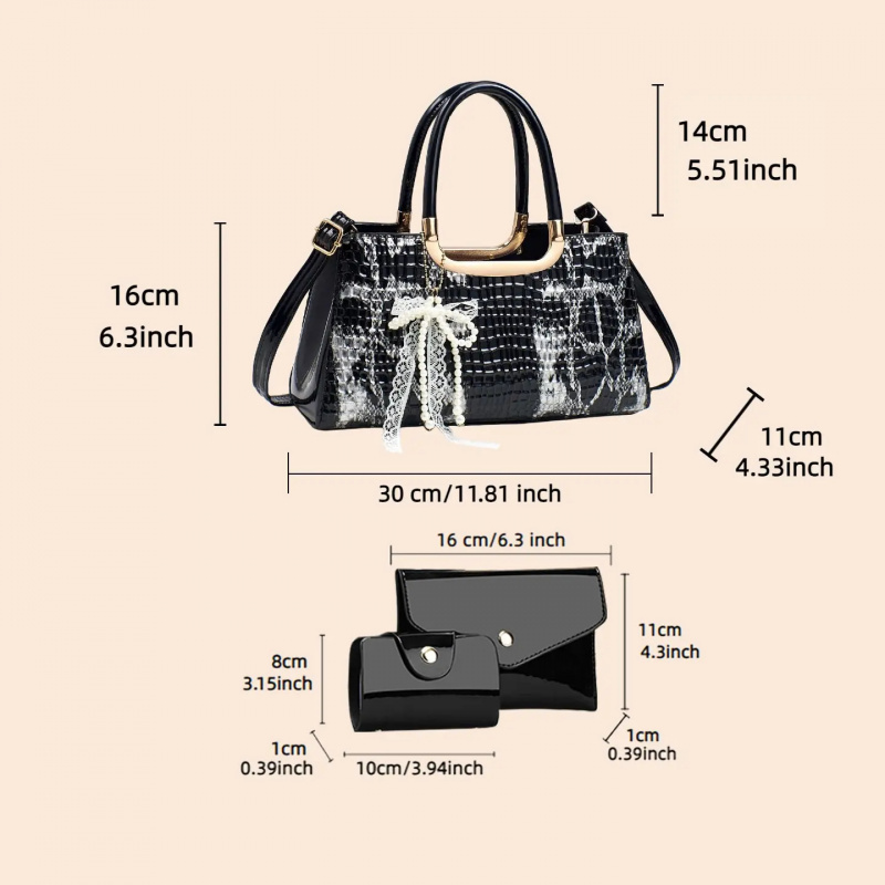 Women's Handbag Set, Crocodile - Women Bags For Gift ulasan dan harga