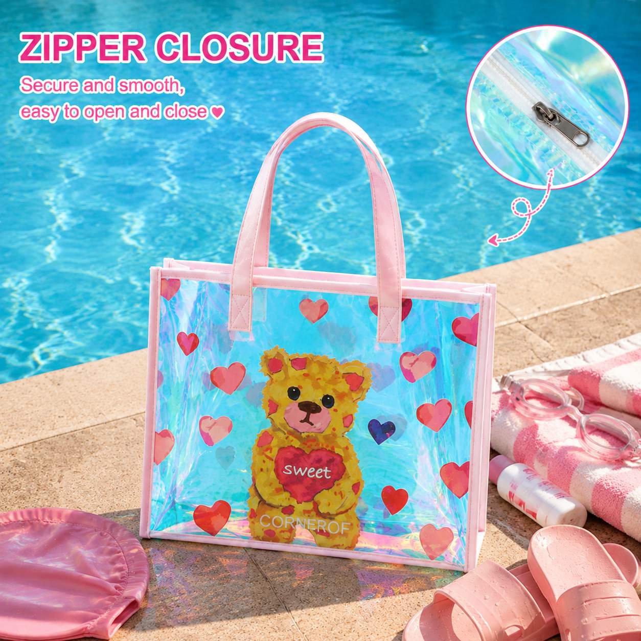 Holographic Transparent Tote B - Women Bags Lv ulasan dan harga